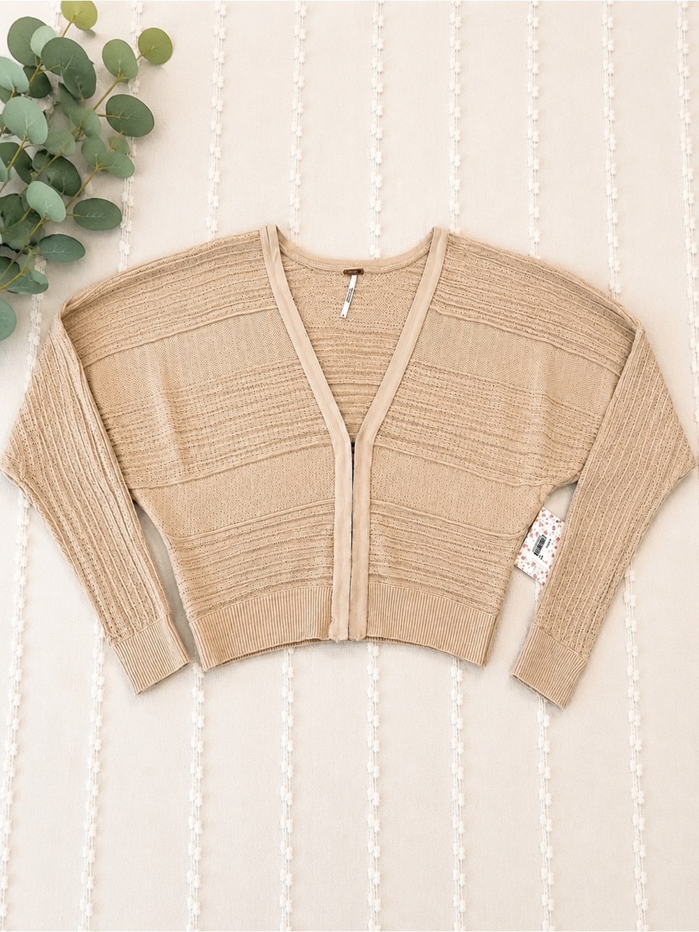 Free People Cropped Dolman Sleeve Sweater – Size L – NWT - Picture 2 of 10